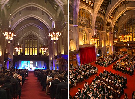 The awards and graduation ceremony in the Great Hall