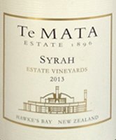 Te Mata Estate Syrah 2013 (New Zealand)