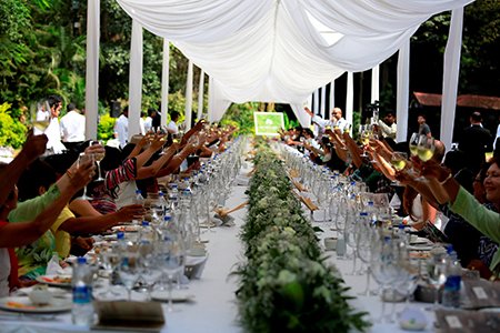 The Longest Reserve Table at the Taj Westend Bangalore