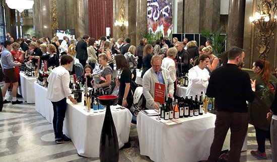 Visitors at the tasting